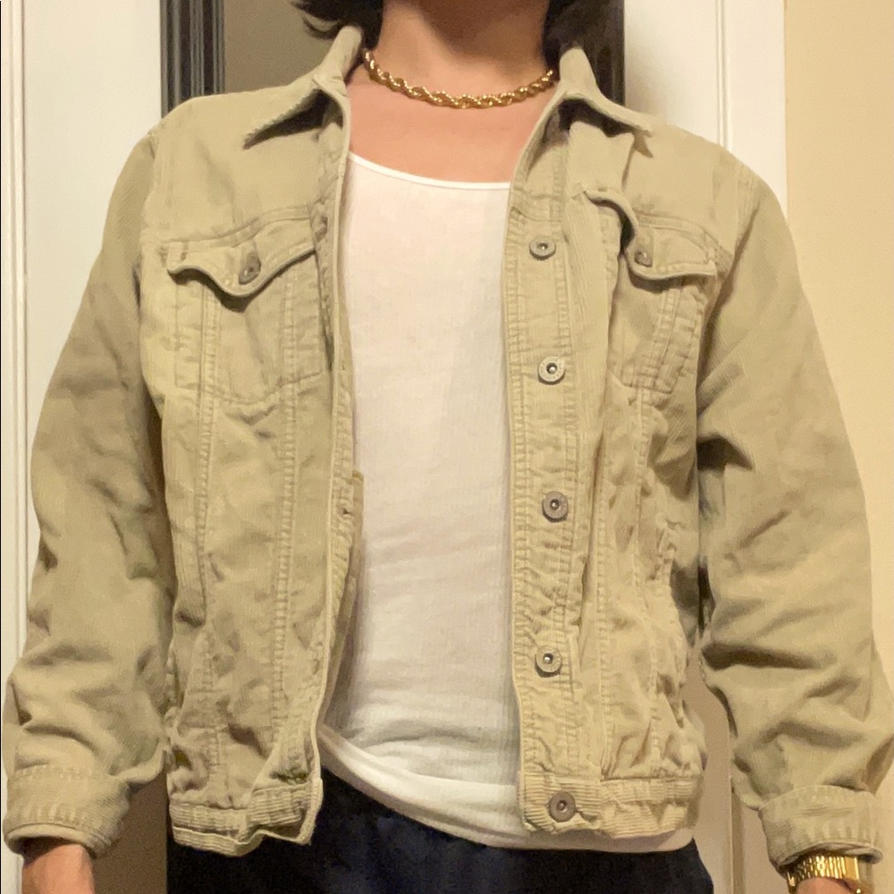 Eddie Bauer Cream Corduroy Jacket